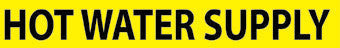 NMC A1138Y-PIPEMARKER, PS VINYL, HOT WATER SUPPLY, 2X14  1 1/4'' CAP HEIGHT (PAK OF 25)