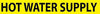 NMC A1138Y-PIPEMARKER, PS VINYL, HOT WATER SUPPLY, 2X14  1 1/4'' CAP HEIGHT (PAK OF 25)