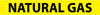 NMC A1172Y-PIPEMARKER, PS VINYL, NATURAL GAS, 2X14  1 1/4'' CAP HEIGHT (PAK OF 25)