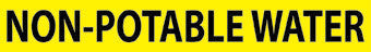 NMC A1175Y-PIPEMARKER, PS VINYL, NON-POTABLE WATER, 2X14  1 1/4'' CAP HEIGHT (PAK OF 25)