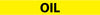 NMC A1182Y-PIPEMARKER, PS VINYL, OIL, 2X14  1 1/4'' CAP HEIGHT (PAK OF 25)