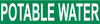 NMC A1192G-PIPEMARKER, PS VINYL, POTABLE WATER, 2X14  1 1/4'' CAP HEIGHT (PAK OF 25)