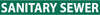 NMC B1223G-PIPEMARKER, PS VINYL, SANITARY SEWER, 1X9  3/4'' CAP HEIGHT (PAK OF 25)