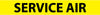 NMC A1226Y-PIPEMARKER, PS VINYL, SERVICE AIR, 2X14  1 1/4'' CAP HEIGHT (PAK OF 25)