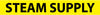 NMC A1245Y-PIPEMARKER, PS VINYL, STEAM SUPPLY, 2X14  1 1/4'' CAP HEIGHT (PAK OF 25)