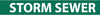 NMC A1249G-PIPEMARKER, PS VINYL, STORM SEWER, 2X14  1 1/4'' CAP HEIGHT (PAK OF 25)