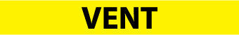 NMC A1269Y-PIPEMARKER, PS VINYL, VENT, 2X14  1 1/4'' CAP HEIGHT (PAK OF 25)