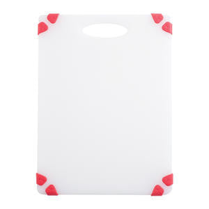 Tablecraft  CBGW610ARD  Grippy Cutting Board White with Red 6'' x 10'' (1 EACH)