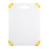 Tablecraft  CBGW610AYL  Grippy Cutting Board White with Yellow 6'' x 10'' (1 EACH)
