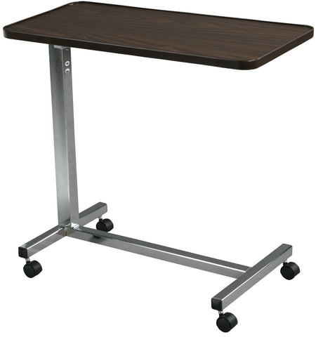 Drive Medical 13003 Non Tilt Top Overbed Table, Chrome (1/CV)
