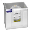 Horizon Manufacturing 5154-W Long Dust Mask Dispenser with Lid - White Heavy- Duty Plastic