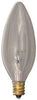 SATCO A3683 INCANDESCENT DECORATIVE LAMP, BA9 1/2, 40 WATTS, 130 VOLTS, CANDELABRA BASE, CLEAR, 25 PER BOX (20 BOXES PER CASE)
