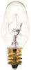 SATCO S3691 INCANDESCENT NIGHT LIGHT LAMP, C7, 7 WATTS, 120 VOLTS, CANDELABRA BASE, CLEAR, 25 PER BOX (80 BOXES PER CASE)