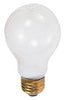SATCO S3950 INCANDESCENT LAMP, A19, 25 WATTS, 130 VOLTS, MEDIUM BASE, FROST, 2 PER BOX (60 BOXES PER CASE)