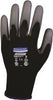 Kimberly-Clark 13838 JACKSON SAFETY* G40 POLYURETHANE-COATED GLOVES, BLACK WITH NAVY BLUE HEM, MEDIUM (60 PAIRS)