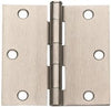 GLOBAL DOOR CP3535-US15-M BUTT HINGES, SQUARE CORNER, 3-1/2 IN., SATIN NICKEL (96 PACKS)