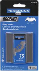PERSONNA 63-0028-0000 DEEP HOOK BLADES, WITH DISPENSER, 75 BLADES PER PACK (10 PACKS)
