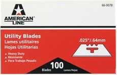 American Line 66-0078-0000 LINE THREE NOTCH UTILITY BLADES, 100 BLADES PER PACK (10 PACKS)