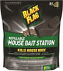 SPECTRUM HG-11055 BLACK FLAG REFILLABLE MOUSE BAIT STATION, PACK OF 8 BAIT STATIONS (12 PACKS)