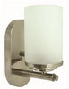 Monument  BATHROOM WALL SCONCE, FROSTED WHITE, 4-1/2 X 5 IN., USES (1) 13-WATT FLUORESCENT GU24 BASE LAMP* (1 PER CASE)