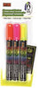 HY-KO 40618 FLUORESCENT MARKERS FOR LED MESSAGE BOARD, ORANGE, PINK, YELLOW, 3 PER PACK (8 PACKS)