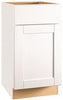 Continental Cabinets CBKB18-SSW ANDOVER SHAKER BASE CABINET, WHITE, 18 IN. (1 PER CASE)