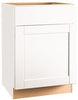 Continental Cabinets CBKB24-SSW ANDOVER SHAKER BASE CABINET, WHITE, 24 IN. (1 PER CASE)