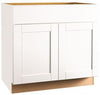 Continental Cabinets CBKSB36-SSW ANDOVER SHAKER SINK BASE CABINET, WHITE, 36 IN. (1 PER CASE)
