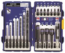 IRWINS 1840316 TOOLS DRILL/DRIVER SET, 19 PIECE (1 PER CASE)