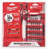 MILWAUKEE ELECTRIC 48-32-4005 SHOCKWAVE DRIVER BIT SET, 36 PIECE (1 PER CASE)