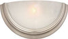Monument  WALL SCONCE, BRUSHED NICKEL WITH ALABASTER GLASS, 14-3/4 X 7-1/2 IN., USES (1) 13-WATT FLUORESCENT 4-PIN LAMP* (1 PER CASE)
