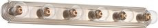 Monument  BEVELED EDGE VANITY FIXTURE, BRUSHED NICKEL, 36 X 4-1/2 IN., USES (6) 100-WATT INCANDESCENT MEDIUM BASE LAMPS* (1 PER CASE)