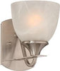 Monument  VANITY FIXTURE, BRUSHED NICKEL, 6-1/2 X 8-1/4 X 7-3/4 IN., USES (1) 100-WATT INCANDESCENT MEDIUM BASE LAMP* (1 PER CASE)