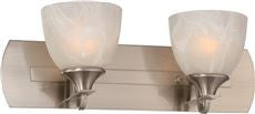 Monument  VANITY FIXTURE, BRUSHED NICKEL, 22 X 8-1/4 X 7-3/4 IN., USES (2) 100-WATT INCANDESCENT MEDIUM BASE LAMPS* (1 PER CASE)