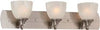 Monument  VANITY FIXTURE, BRUSHED NICKEL, 32-1/2 X 8-1/4 X 7-3/4 IN., USES (3) 100-WATT INCANDESCENT MEDIUM BASE LAMPS* (1 PER CASE)