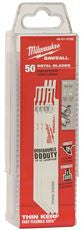 MILWAUKEE ELECTRIC 48-01-6182 THIN KERF SAWZALL BLADE, 6 IN., 14 TPI, 50 PER PACK (1 PACK)