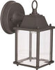 ROYAL COVE  1-LIGHT OUTDOOR WALL LANTERN, CLEAR GLASS, 5 X 8-1/8 X 5-3/4 IN., BLACK, USES 60-WATT MEDIUM BASE LAMP* (1 PER CASE)
