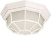 Monument  1-LIGHT OUTDOOR OCTAGON CEILING FIXTURE, FROSTED GLASS, 11-3/8 X 4-7/8 IN., WHITE, USES 60-WATT MEDIUM BASE LAMP* (1 PER CASE)
