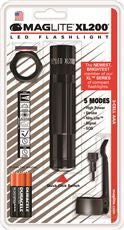 MAGLITE XL200-S301C XL200 TACTICAL LED FLASHLIGHT, USES 3 AAA BATTERIES, BLACK (1 PER CASE)