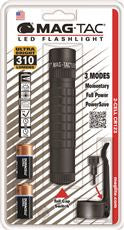 MAGLITE SG2LRE6 MAGTAC TACTICAL LED FLASHLIGHT, PLAIN BEZEL, USES 2 CR123 BATTERIES, BLACK (1 PER CASE)