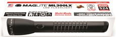 MAGLITE ML300LX-S2CC5 ML300LX LED FLASHLIGHT, USES 2 D BATTERIES, BLACK (1 PER CASE)