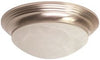 Monument 2498704 LED FLUSH MOUNT CEILING FIXTURE, ALABASTER SWIRL GLASS, 12 X 3-3/4 IN., BRUSHED NICKEL, 12-WATT LED CHIP INCLUDED (1 PER CASE)