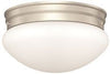 Monument 2498705 LED MUSHROOM SHAPED CEILING FIXTURE, WHITE OPAL GLASS, 9-1/8 X 5 IN., BRUSHED NICKEL, 12-WATT LED CHIP INCLUDED (1 PER CASE)