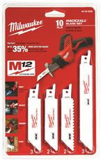 MILWAUKEE ELECTRIC 49-22-0220 HACKZALL BLADE SET 10 PIECE (1 PER CASE)
