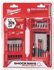 MILWAUKEE ELECTRIC 48-32-4403 SHOCKWAVE DRIVER BIT SET 18 PIECE (1 PER CASE)