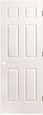NBA  6-PANEL PREHUNG DOOR, PRIMED WHITE, LEFT HAND, 36X80 IN. (1 PER CASE)