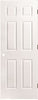 NBA  6-PANEL PREHUNG DOOR, PRIMED WHITE, LEFT HAND, 36X80 IN. (1 PER CASE)