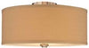 Monument V4352-33 FLUSH MOUNT CEILING FIXTURE, BRUSHED NICKEL, 16-1/4 IN., USES (2) 100-WATT MEDIUM BASE LAMPS* (1 PER CASE)