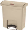 Rubbermaid 1883456 SLIM JIM STEP-ON RESIN FRONT-STEP CONTAINER, BEIGE, 8-GALLON (1 PER CASE)