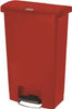 Rubbermaid 1883566 SLIM JIM STEP-ON RESIN FRONT-STEP CONTAINER, RED, 13-GALLON (1 PER CASE)